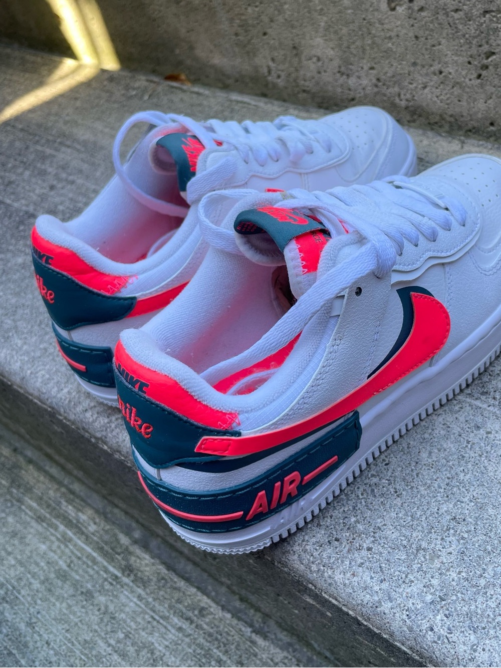 Nike Air Force 1 Women's Sneakers White Pink Size US 6 EUR 36.5 CM 23Authentic - Picture 6 of 9